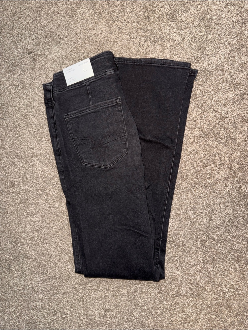 NWT American Eagle Black High Rise Skinny Kick Jeans